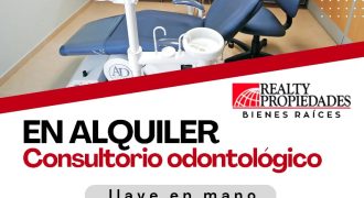 EN EL CENTRO: CONSULTORIO ODONTOLÓGICO 100% EQUIPADO EN ALQUILER